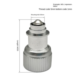 Vis à main en aluminium à filetage fin PF51/52-M3M4M5M6 avec vis à ressort et rivet assure la stabilité et la durabilité - Product Image 4