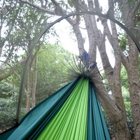 Tente suspendue pour maison d'arbre, Camping, chaise à Double pont, hamac suspendu pour arbre, tente suspendue avec barre anti-moustiques