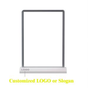 A4 boyutu çift taraflı LED masa üstü Poster çerçevesi şarj edilebilir masaüstü aydınlatma menü standı reklam için çift taraflı tabela - Product Image 5