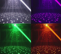 Lampe de scène à 6 têtes avec boule miroir, lumière RGB rotative, ambiance discothèque, lampe d'ambiance pour club