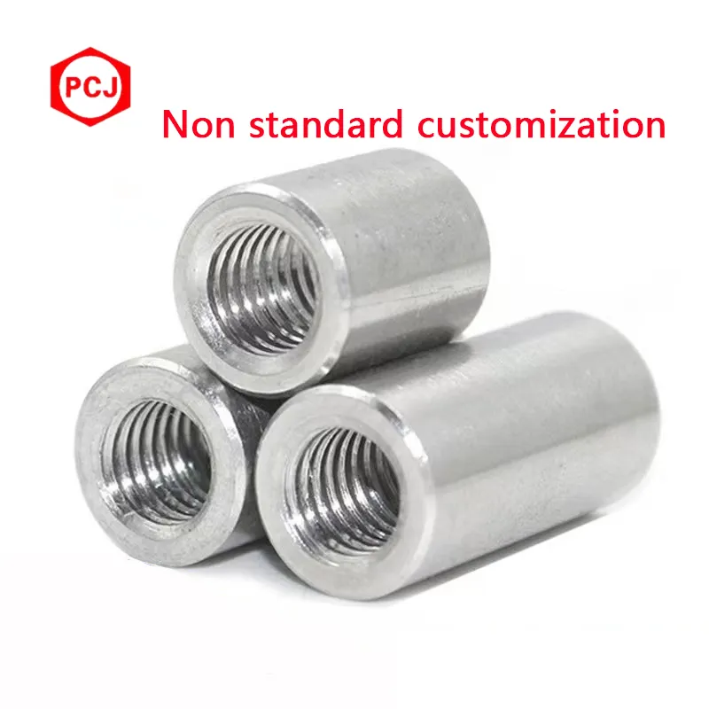 Wholesale Custom Stainless Steel M3-M12 Thickened Long Cylindrical Nut Round Coupling Nuts