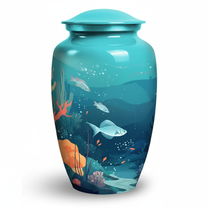 Urna de cremación para adultos de latón hecha a mano Hermoso diseño moderno Estilo americano Memorial Funeral Entierro Cenizas Urna - Product Image 1