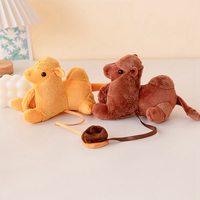 Épaule magnétique en peluche personnalisé mignon chameau jouet épaule debout accessoires tendance usine vente épaule en peluche