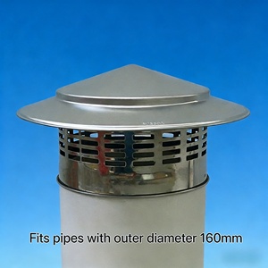 Coperchio per Canna Fumaria Quadrato in Acciaio Inox 304, Antipioggia e Antivento, per Tetto e Terrazza, Facile Installazione - Product Image 4