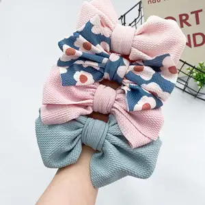 Bandeau avec gros nœud pour filles, bandeau en coton, Large tête, Turban pour enfants, new Fashion,