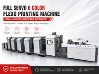 Zhenbang Nueva Impresora Flexográfica de Etiquetas de 6 Colores con Servomotor Completo, 1300mm en Línea, 150m/min, Máquina Automática para Etiquetar Bolsas de Papel