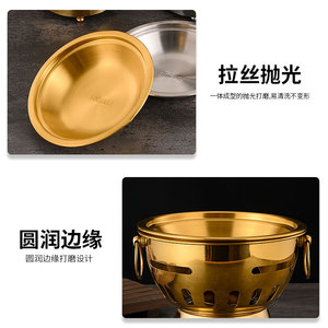 Stainless Steel Hot <b>Pot</b> 2.1L-4L With Lid Heat Resistant For <b>Soup</b> And Stock <b>Pots</b> - Product Image 5