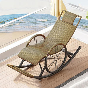 Ghế bập bênh mây tre đan Ban công nhà Giải trí Ghế dành cho người lớn Ghế <span class=keywords><strong>sofa</strong></span> lười Văn phòng Nghỉ trưa Ghế tựa - Product Image 4