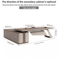 Bureau modulaire moderne de 2 à 8 places Poste de travail extensible en MDF durable pour espace ouvert Mobilier de bureau pour bureau de chef de bureau