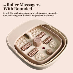 Venta directa de fábrica, el más nuevo diseño, Spa plegable para pies, máquina portátil para baño de pies, Burbuja de calentamiento, luz roja, masajeador de pies, 5-10L - Product Image 4