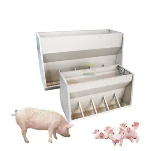 2024農場の動物の餌箱のための新しい自動ステンレス鋼の豚の餌箱の両側と片側の豚の餌箱