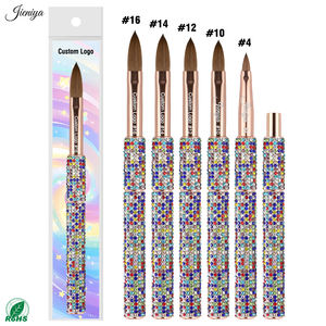 Private Label Expert Strass Steentjes Handvat <span class=keywords><strong>Kolinsky</strong></span> Acryl Penselen Professionele Nagel Art Gereedschap voor 3D Manicure en Ombre - Product Image 3