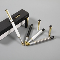 Stylos Accessoires de bureau Fournitures scolaires Nouveau stylo à bille en métal personnalisé Cadeaux d'affaires Logo personnalisé Signature