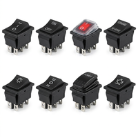 Interrupteur à bascule JC-KCD4 marche/arrêt 2 positions, LED rouge, 4 broches, KCD4 2 voies, 10A 250VAC, LED 25*31mm