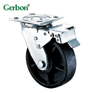 6 \ "Lenk rollen Hochtemperatur-Hoch leistungs nylon & Stahl 4 \" 5 \ "6 \" 8 \ "Platten rollen mit Bremse OEM anpassbar - Product Image 2