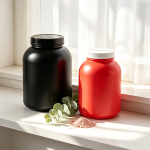 Botella de Plástico Grande para Polvo, Frasco de Almacenamiento de Boca Ancha con Tapa de Rosca para Mezcla de Proteínas y Suplementos - Product Image 2
