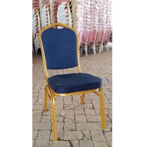 Modern <b>Stackable</b> Metal Banquet <b>Chair</b> With Golden Iron Frame For Restaurant <b>Dining</b> And Commercial Event Use - Product Image 5