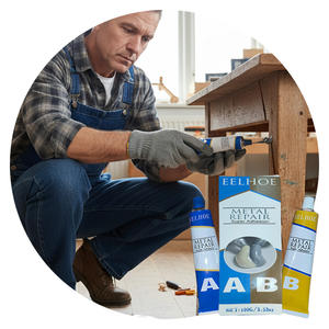 Resina epoxi a y B, selladores adhesivos de pegamento AB transparente líquido para manualidades de aterrizaje, resina epoxi y endurecedor o mesa de madera - Product Image 5