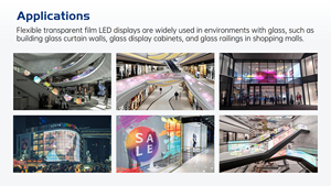 Easy Quick Installing Ultra Thin Indoor <strong>Led</strong> Video Wall Self Adhesive Window <strong>Display</strong> Flexible Screen Transparent <strong>Led</strong> Film 8K - Product Image 6