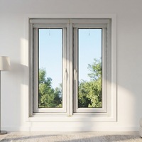 Fenêtres à battants en PVC pour maison, prix usine Chine, simple ou double vitrage, insonorisées, PVC UPVC, 3x4