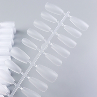 Mise à niveau des pointes d'ongles à pression 20 pièces/bande givré XS/S/M/L taille ongles artificiels Gel doux pour Extension d'ongles pointe d'ongles