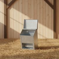 JH-Mech Vente en gros Mangeoire à poulet avec poignée à loquet Capacité de 85-120lbs Grande mangeoire automatique en acier pour volaille