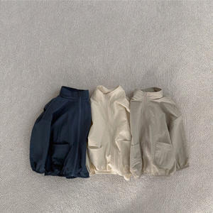 아기 코트 봄과 가을 긴 소매 가디건 소년 소녀 세로 칼라 방풍 지퍼 캐주얼 코트 - Product Image 3