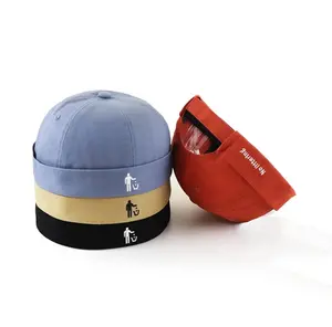 Custom Groothandel Mens Fashion Pet Docker Caps Hat Skullcap Beanie Brimless Sailor Cap Rolde Manchet Hip Hop Straat Sport Cap