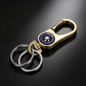 Mousqueton porte-clés anti-perte en alliage de zinc pour usage quotidien, avec logo personnalisé imprimé, pour accrocher au sac à dos - Product Image 1