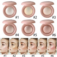 Palette de maquillage OEM/ODM : illuminateur et contour longue tenue, fini miroir, résistant à l'eau, pour peaux claires