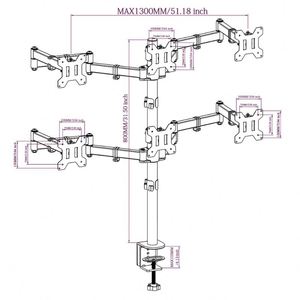 ขาตั้งโลหะสำหรับจอคอมพิวเตอร์ LED ขนาด 15 ถึง 27 นิ้ว - Product Image 4