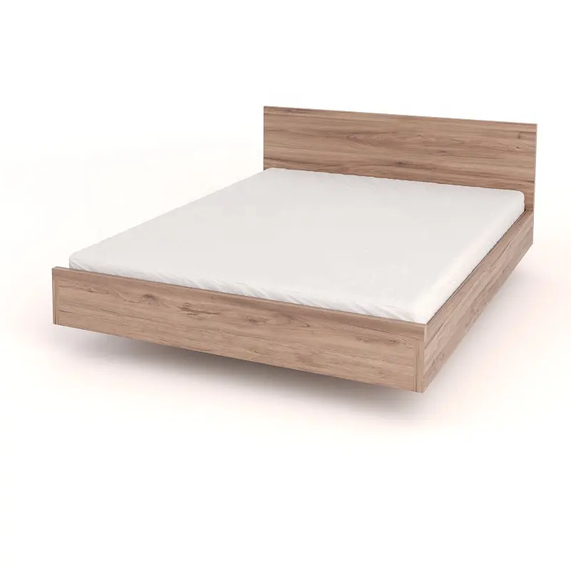 Modern Simple Design Hotel Bedroom Sets Wooden Melamine Bedroom Furniture Double Bed With Storage