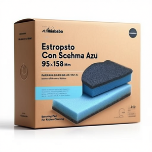 Spugna Abrasiva Blu 95x158 mm 245 3M per Pulizia Cucina - Product Image 2