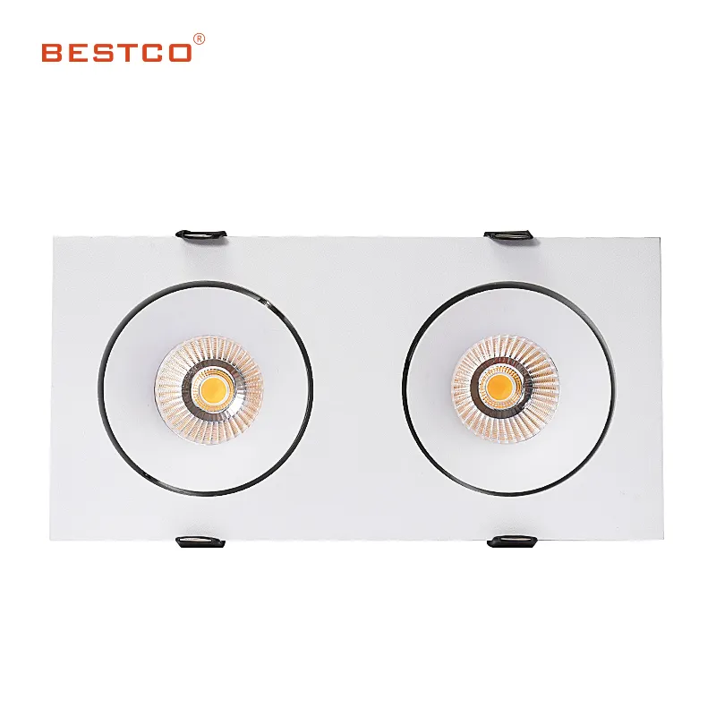 Double-headed spotlight embedded household COB single spotlight living room wall ceiling lamp