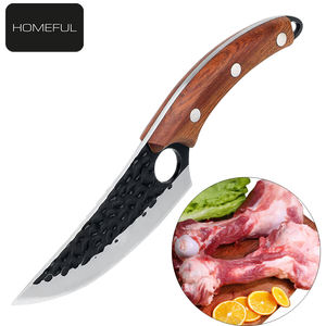 6 بوصة سكين طاه احترافي من الفولاذ المقاوم للصدأ بمقبض خشبي مطبخ صغير للاستخدام الخارجي فيليه جزار كليفر - Product Image 3