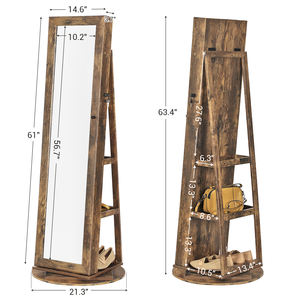 Ornamental jewelry armoire with full length mirror in Décor Enhancing