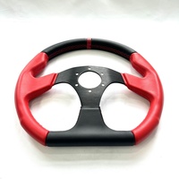 Volant de course universel en aluminium et cuir PU usiné CNC pour jeux de simulation de drift