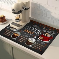 Tapis de drainage d'eau pour table de cuisine, absorbant, anti-huile, en diatomite, tapis de table, machine à café, résistant aux taches, lavable