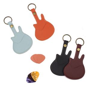 Bolsa de Piel Sintética para Púas de Guitarra, Resistente al Agua, con Llavero, Bolsa de Transporte Suave para Guitarristas - Product Image 2