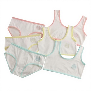Conjunto de Sujetador de Algodón al por Mayor para Adolescentes, Niñas en Pubertad, Niñas de Primaria, 100% Algodón, Cómodo y Transpirable - Product Image 1