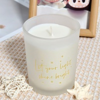 Maßgefertigte 7oz 10oz Matte Weiße Glas-Kerzengläser Sojawachs & Gelwachs Kerzen Weihnachten Abschlussfeier Handgemacht Umweltfreundlich