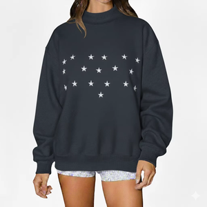 Sweat-shirt à col montant personnalisé de haute qualité en gros, 100 % coton épais, coupe oversize, pulls premium - Product Image 1