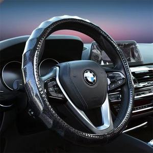 Funda de <span class=keywords><strong>Volante</strong></span> de Coche <span class=keywords><strong>con</strong></span> Brillantina, de Cuero, Universal, para Coche, Camioneta, SUV, Furgoneta - Product Image 4