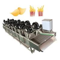 Commerciële fabriek op maat gemaakte automatische productielijn voor aardappelchips, fruit- en groentechips, met mixer, capaciteit 500-1000 KG/H, merk ANXU