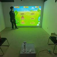 Projecteur holographique interactif mural et au sol intérieur/extérieur, cinéma orbital personnalisé, expérience de théâtre immersif sur roulettes