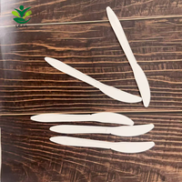 Haute qualité 6 pouces couteau biodégradable jetable fécule de maïs couverts fécule de maïs vaisselle pour les fêtes et événements