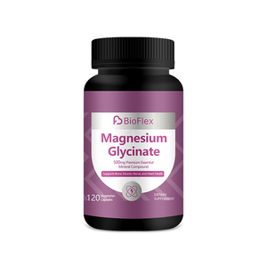 Integratore di Magnesio Glicinato Puro 500mg Vegano Naturale con Vitamina B6 e D3, Etichetta Privata OEM all'Ingrosso - Product Image 1