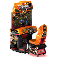 Simulateur de course automobile d'arcade Fast Furious, machine de course 220V, langue anglaise, fonctionnement à pièces, matériau métallique pour les zones de jeux