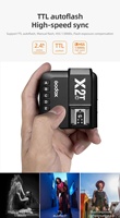 Transmisor de Flash Inalámbrico Godox X2T 2.4G TTL 1/8000s HSS para Cámaras DSLR Canon y Nikon, Compatible con AD200 V1 V860II TT685