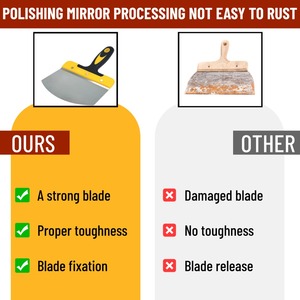 Mason's Knife Wall <span class=keywords><strong>scraper</strong></span> thạch cao vách thạch cao sơn toolstainless Steel scraperblade kết hợp lắp ráp - Product Image 4